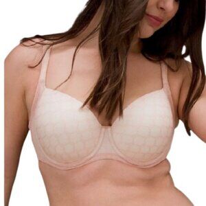 Soma Womens Stunning Support Geo Lace Underwire Bra Hush Pink 42 DD New